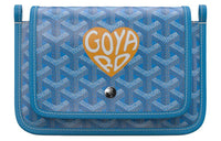GOYARD Plumet Canvas With Leather Envelope Bag Crossbody Bag Shoulder Bag Unisex Blue Patchwork Yellow Small Heart