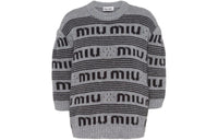MIU MIU Sweater Women's Gray Black
