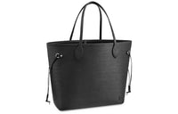LOUIS VUITTON NEVERFULL Leather Tote One Shoulder Handbag Medium Size Women's Black