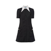 PRADA Contrasting collar Button down Minidress