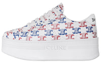 CELINE Low-Top Stylish Skateboarding Shoes Women's White Blue Red