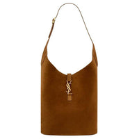 SAINT LAURENT LE5A7 Calfskin Handbag, Shoulder Bag Women's Caramel Cognac