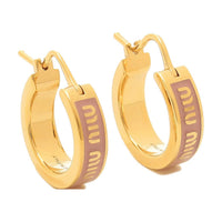 MIU MIU Brass Earrings Women's Gold