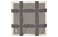 SAINT LAURENT Silk Scarves Women's Black/White
