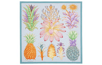HERMES Silk Scarves Women's Sky Blue/Violet/Green