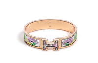 HERMES Enamel Rose Gold-Plated Hardware Accessories Bracelets Women's Gold