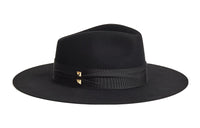 HERMES Rabbit Fur Felt Top Hats Women's Black