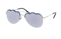 MIU MIU Plastic Aviator Sunglasses Women's Silver