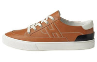 HERMES Deep Low-Top Skateboard Shoes Men's Brown