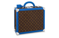 LOUIS VUITTON Cotteville Coated Canvas PVC Portable Hard Case Regular Unisex Brown & Blue