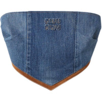 MIU MIU SS24 Strapless Top Women's Blue