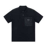 PRADA Logo Plaque Short Sleeved Polo Shirt