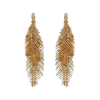 SAINT LAURENT Palm Leaf Clip on Earrings