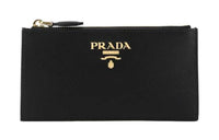 PRADA Leather Wallet Women's Black