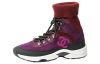CHANEL High-Top Casual Shoes Unisex Fuchsia