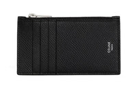 CELINE Grained Calfskin Card Holder, Wallet Men's Black