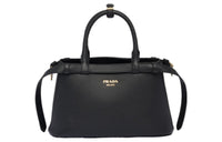 PRADA Leather Shoulder Bag Crossbody Bag Handbag Small Size Women's Black