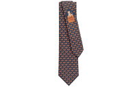 HERMES Ties Men Marine Blue/Orange