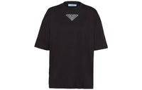 PRADA Drop Shoulder Sleeve T-Shirt Women's Black