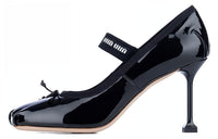 MIU MIU Slim Heel High Heels Women's Black
