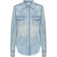 SAINT LAURENT Denim Jacket Women's Blue