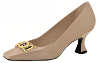 LOUIS VUITTON Rotary Chunky Heel High Heels 6.5cm Women's Umber