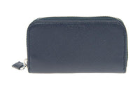 PRADA Cow Leather Key Pouch Men's Dark Blue