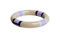 HERMES Lacquered Wood Horns Bangles Women's Gray