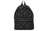 SAINT LAURENT City Canvas With Leather Backpack Unisex Black