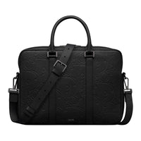 DIOR Grained Calfskin One Shoulder Crossbody Portable Briefcases Men's Black