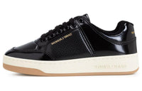 SAINT LAURENT Perforated Patent Leather Sneakers