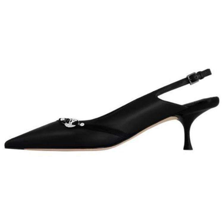 LOUIS VUITTON Slim Heel High Heels Women's Black