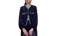 CHANEL SS21 Coat Women's Marine Blue