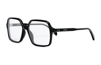 CELINE Plate Frame Irregular Shape Eyeglass Frames Women's Black