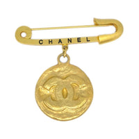 CHANEL CC-logo Medallion Brooch