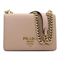 PRADA Leather Crossbody Bag, Shoulder Bag Women's Light Umber