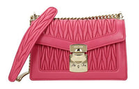 MIU MIU EPI Leather Crossbody Bag, Shoulder Bag Women's Fuchsia