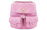 CHANEL Grained Calfskin Backpack Medium Size Women's Pink