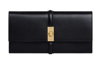 CELINE Calfskin Wallet Large Size Women's Black
