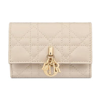 DIOR Miss Dior Lambskin Wallet Women's Ivory