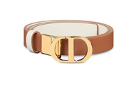 DIOR Elegant And Attractive Smooth Buckle Leather Belts Women's Orange