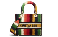 DIOR Canvas Handbag Medium Size Women's Multicolor