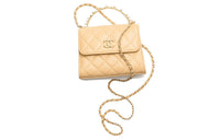 CHANEL Lambskin Shoulder Bag Crossbody Bag Regular Women's Yellow
