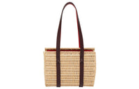 HERMES Crocodile Leather Calfskin Wicker Handbag, Shoulder Bag Women's