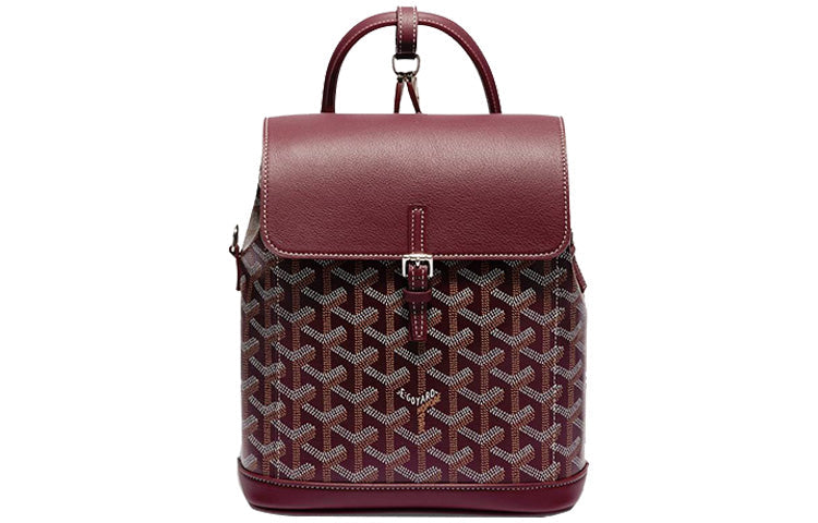 GOYARD Alpin Cow Leather Backpack Mini Women's Burgundy Red