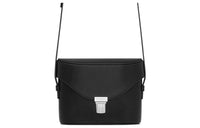 SAINT LAURENT Smooth Cow Leather Box Bag Shoulder Bag Crossbody Bag Medium Size Men's Black