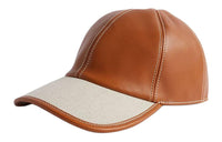 Loro Piana Calfskin Baseball Caps Women's Brown