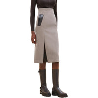 HERMES FW24 Casual Long Skirts Women's Brown