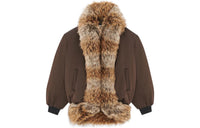 SAINT LAURENT Parka Coats Women's Brown