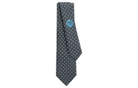 HERMES Silk Tie Men's Charcoal Gray/Blue